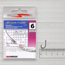Гачки Siweida Scorpion Faultless O'Shaughnessy BN, 10шт/уп, № 6